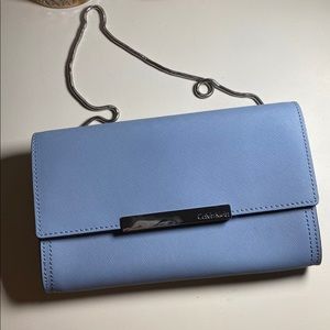 Calvin Klein periwinkle clutch purse